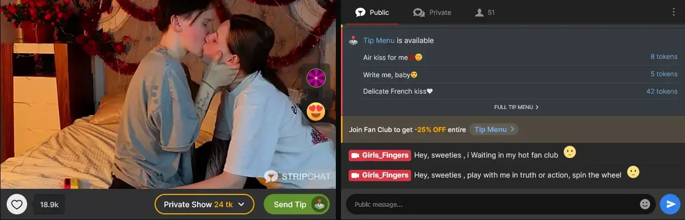 Stripchat cam site interface